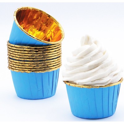 24 Formas Cup Cakes Azul Escuro & Ouro 24 Formas Cup Cakes Azul Escuro & Ouro