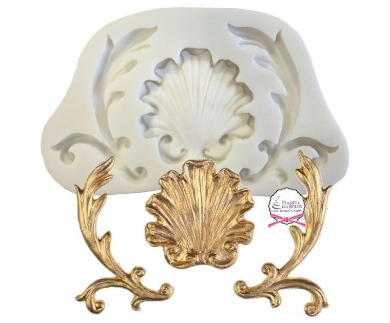 Molde de Silicone 'Baroque Shell'