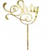 Topo Sixty Acrílico Dourado